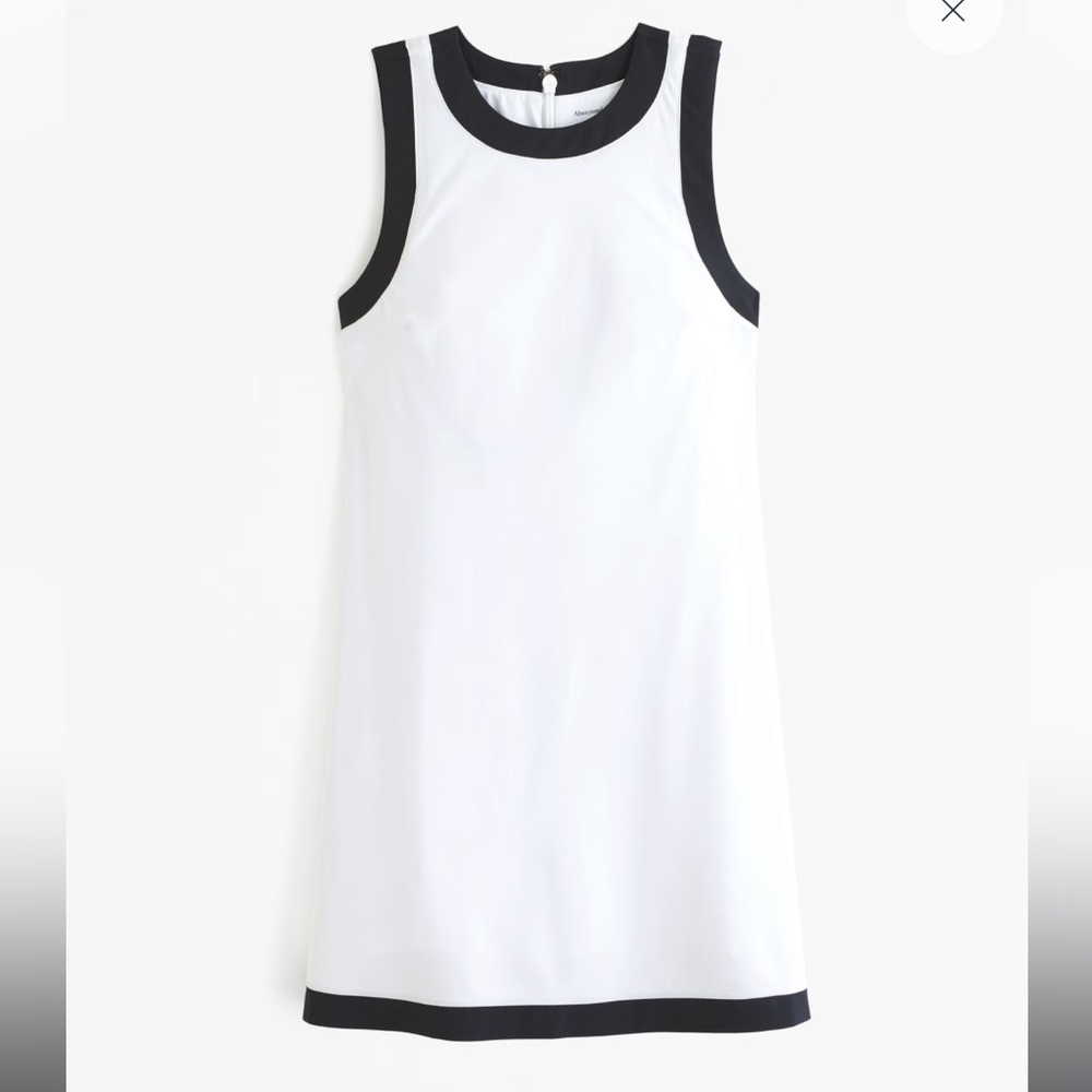 Abercrombie & Fitch High-Neck Traveler Mini Dress - White